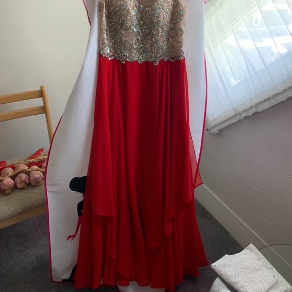 Alyce Designs red prom dress - Picture 5 of 10